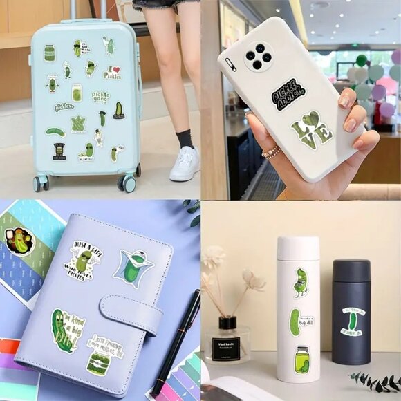 Pickle Stickers 30pc Love Pickles Dill Laptop Water Bottle Fun Rick Morty Deco - Picture 3 of 3